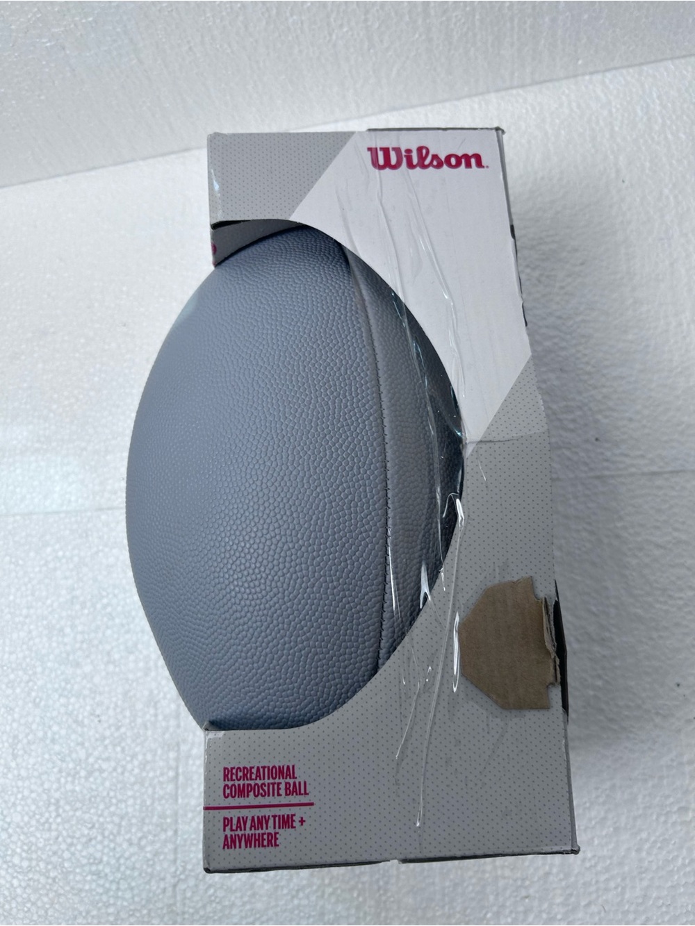 Wilson Gray NFL Practice Football with Black Laces - Picture 4 of 6